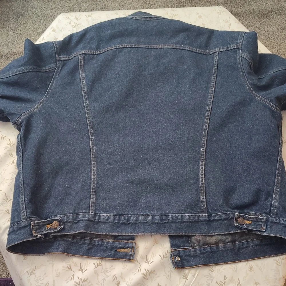 VINTAGE LEVI STRAUSS & CO. MENS WOOL LINED JEAN JACKET - Picture 13 of 16